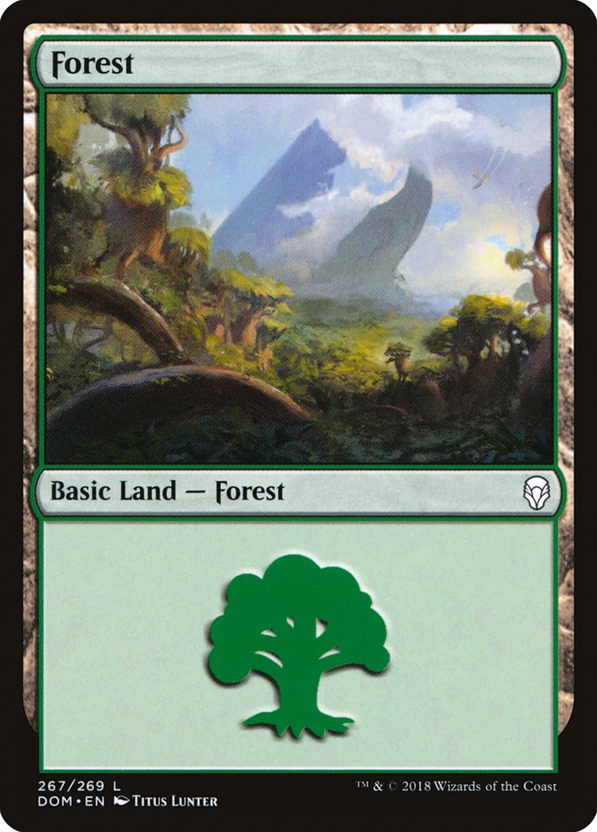 Forest (267) [Dominaria] MTG Single Magic: The Gathering | Red Claw Gaming