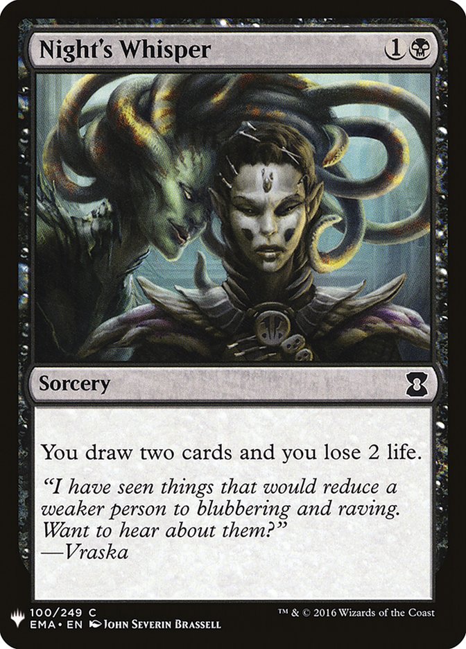 Night's Whisper [Mystery Booster] MTG Single Magic: The Gathering | Red Claw Gaming