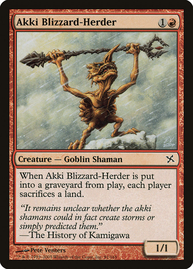 Akki Blizzard-Herder [Betrayers of Kamigawa] MTG Single Magic: The Gathering | Red Claw Gaming