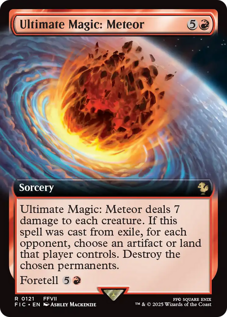 Ultimate Magic: Meteor (Extended Art) [FINAL FANTASY Commander] MTG Single Magic: The Gathering | Red Claw Gaming