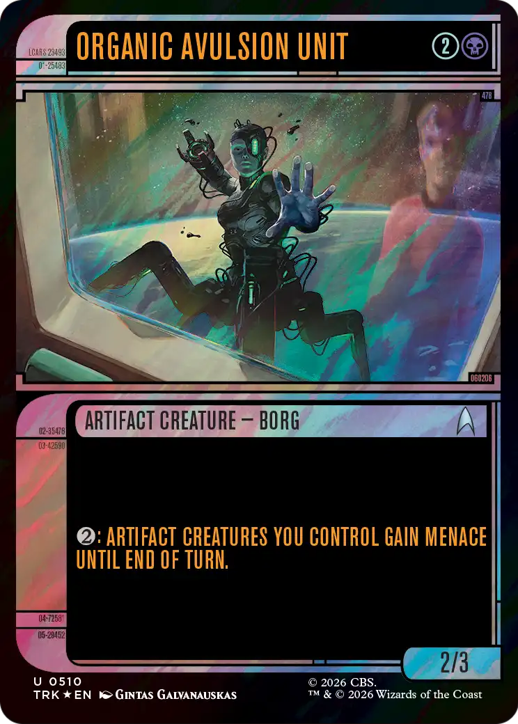 Organic Avulsion Unit (Showcase) (Surge Foil) [Star Trek] MTG Single Magic: The Gathering | Red Claw Gaming