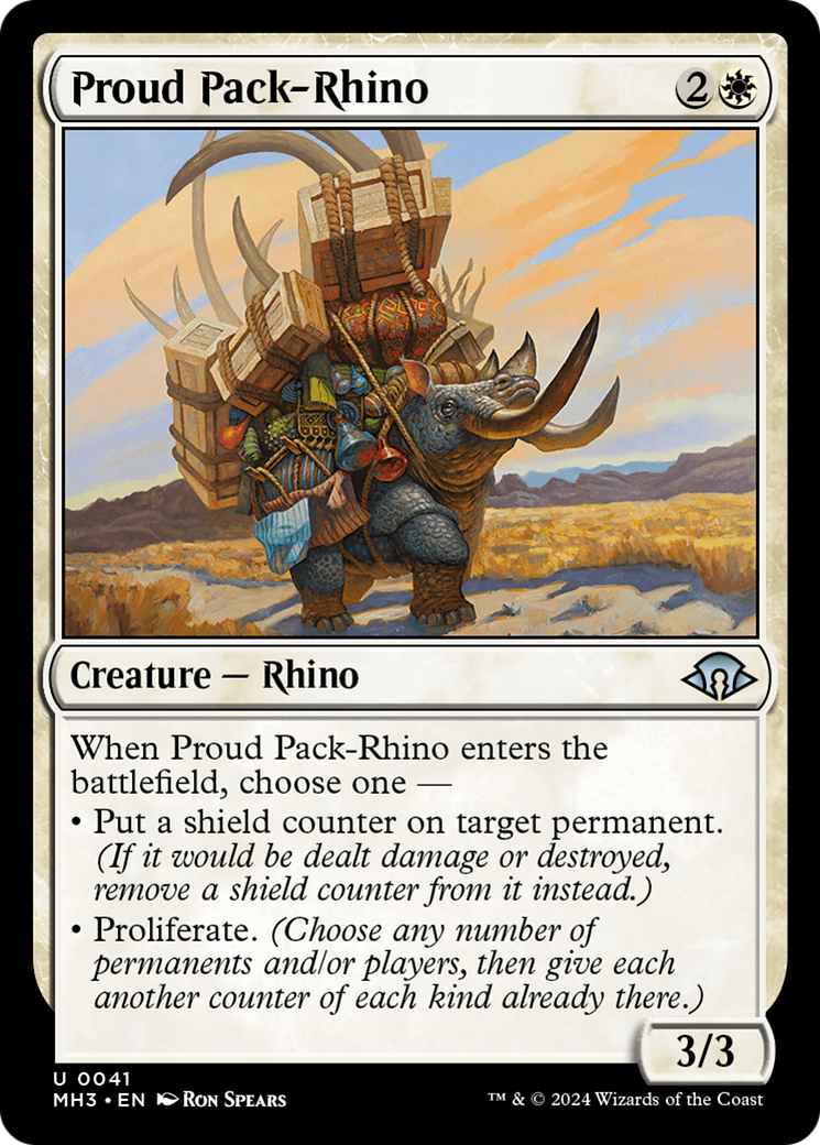 Proud Pack-Rhino [Modern Horizons 3] MTG Single Magic: The Gathering    | Red Claw Gaming