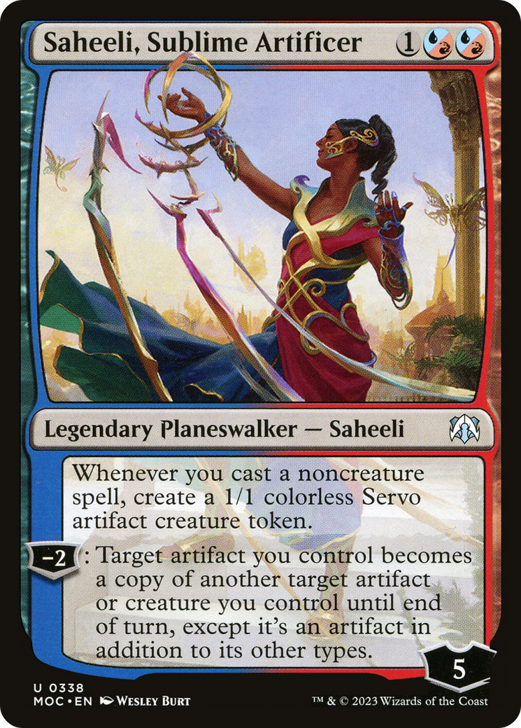 Saheeli, Sublime Artificer [March of the Machine Commander] MTG Single Magic: The Gathering | Red Claw Gaming