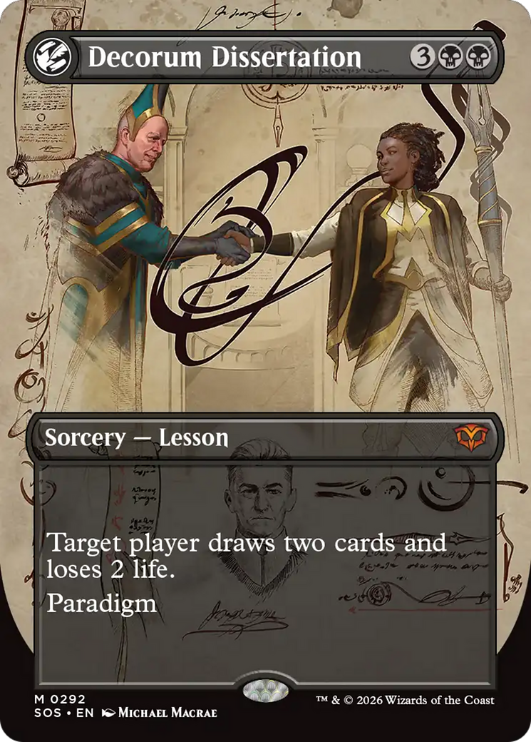 Decorum Dissertation (Borderless) [Secrets of Strixhaven] MTG Single Magic: The Gathering | Red Claw Gaming