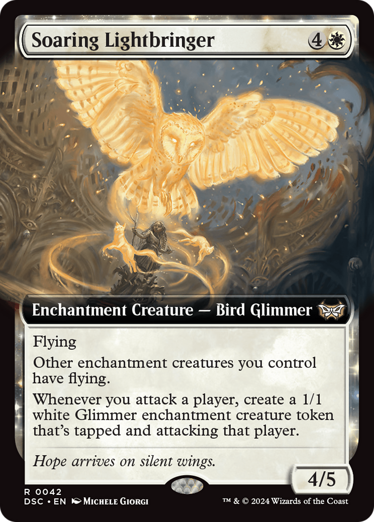 Soaring Lightbringer (Extended Art) [Duskmourn: House of Horror Commander] MTG Single Magic: The Gathering | Red Claw Gaming