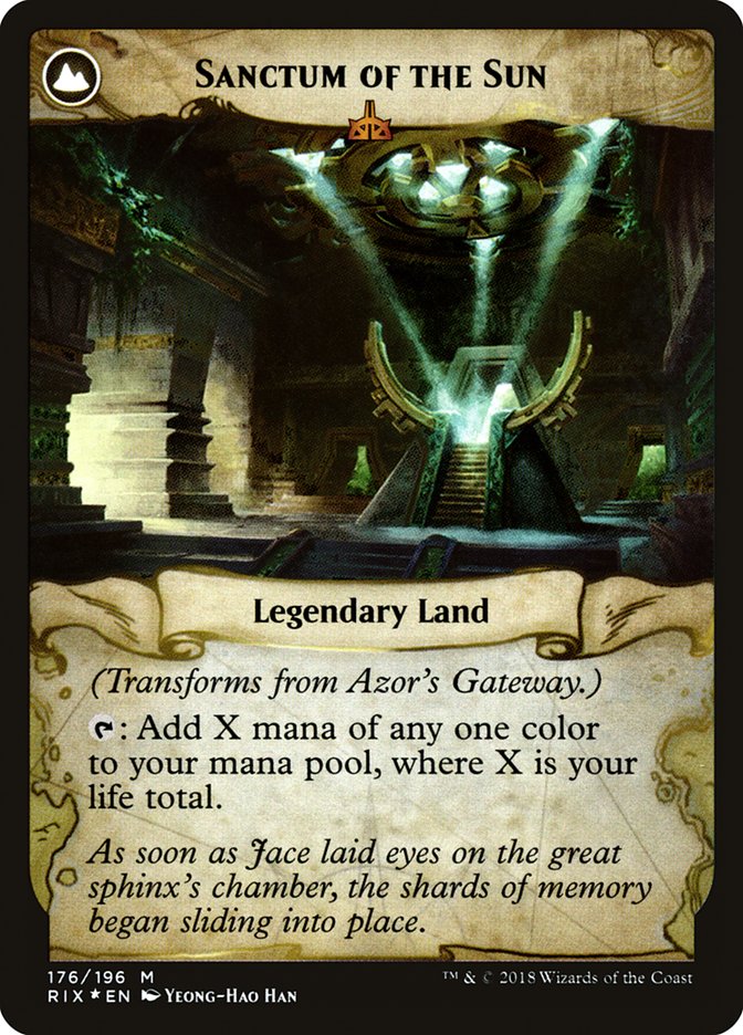 Azor's Gateway // Sanctum of the Sun [Rivals of Ixalan Prerelease Promos] MTG Single Magic: The Gathering | Red Claw Gaming