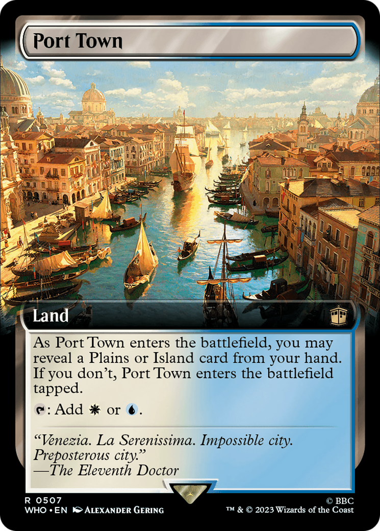 Port Town (Extended Art) [Doctor Who] MTG Single Magic: The Gathering | Red Claw Gaming