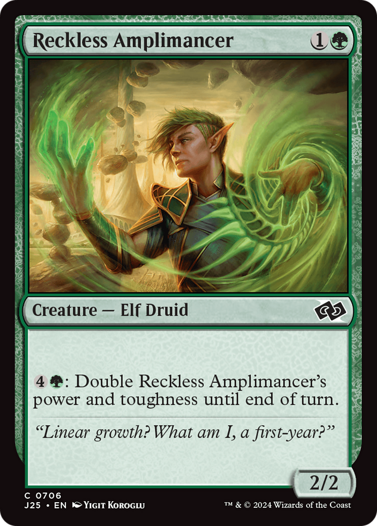 Reckless Amplimancer [Foundations Jumpstart] MTG Single Magic: The Gathering | Red Claw Gaming