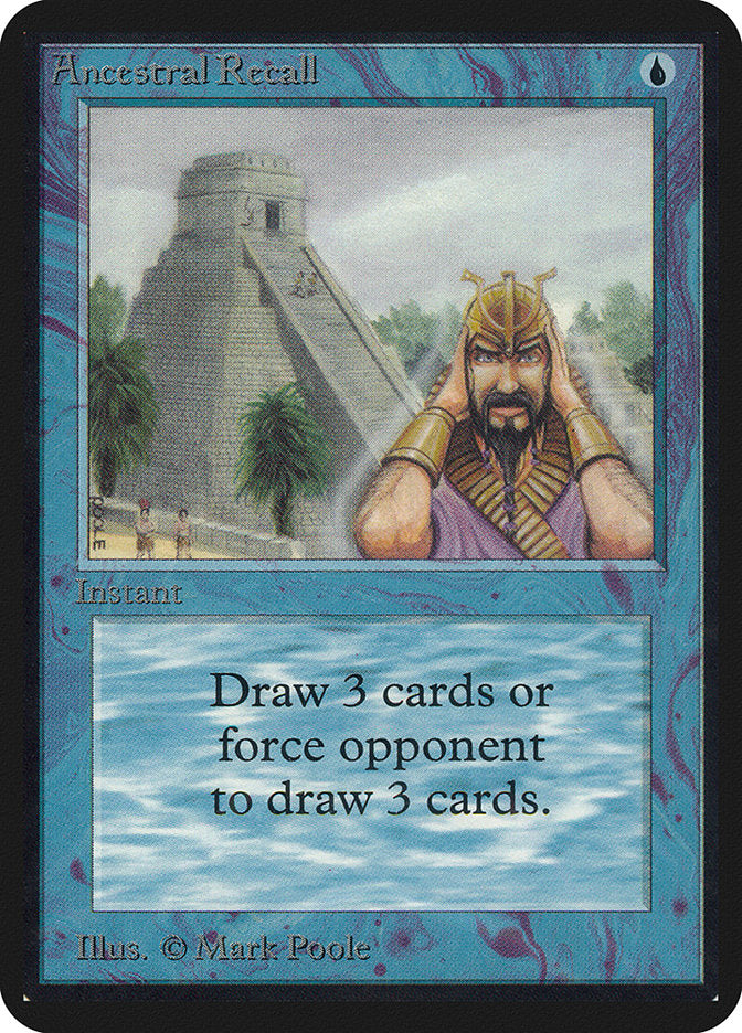 Ancestral Recall [Alpha Edition] MTG Single Magic: The Gathering | Red Claw Gaming
