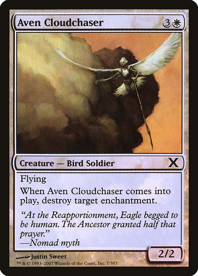 Aven Cloudchaser (Premium Foil) [Tenth Edition] MTG Single Magic: The Gathering | Red Claw Gaming