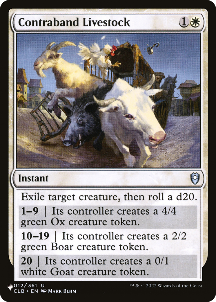 Contraband Livestock [The List] MTG Single Magic: The Gathering | Red Claw Gaming