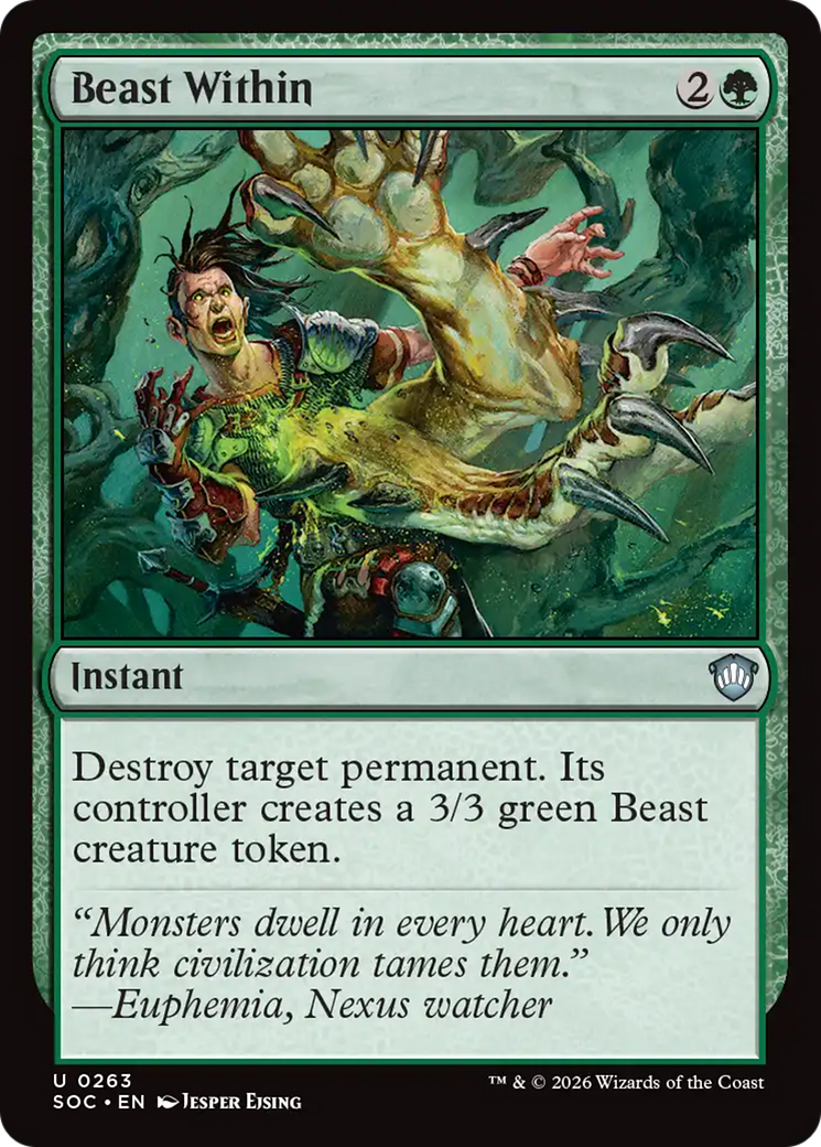 Beast Within [Secrets of Strixhaven Commander] MTG Single Magic: The Gathering | Red Claw Gaming