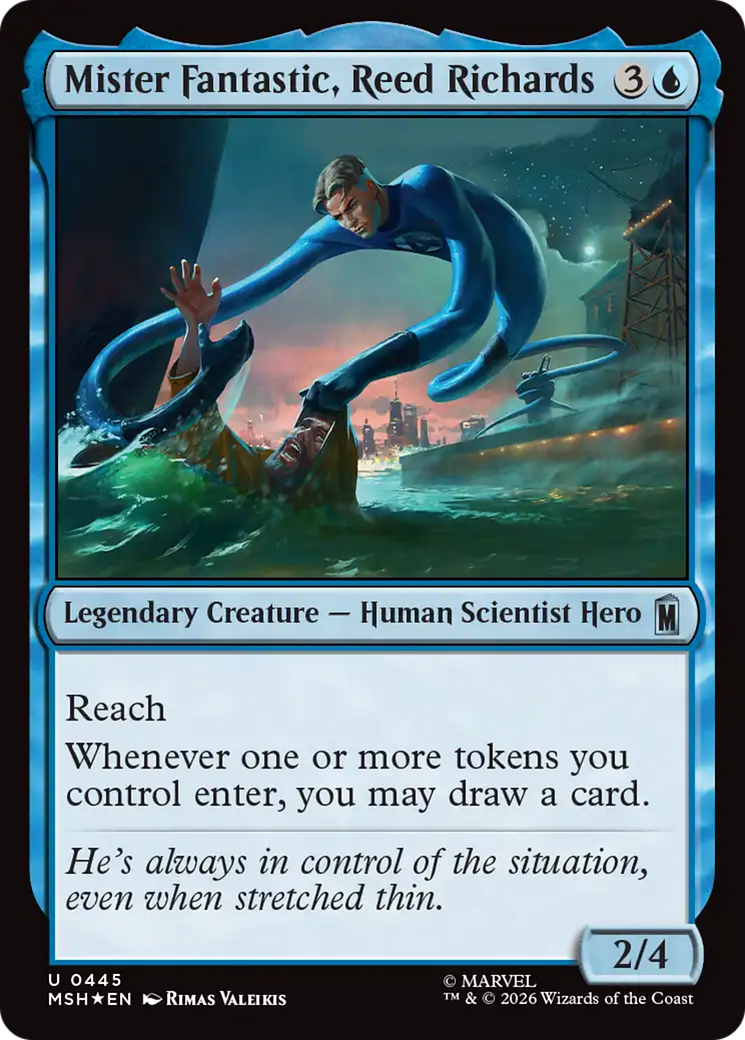 Mister Fantastic, Reed Richards (Surge Foil) [Marvel Super Heroes] MTG Single Magic: The Gathering | Red Claw Gaming