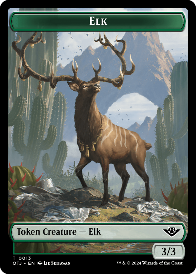 Elk // Plot Double-Sided Token [Outlaws of Thunder Junction Tokens] MTG Single Magic: The Gathering | Red Claw Gaming