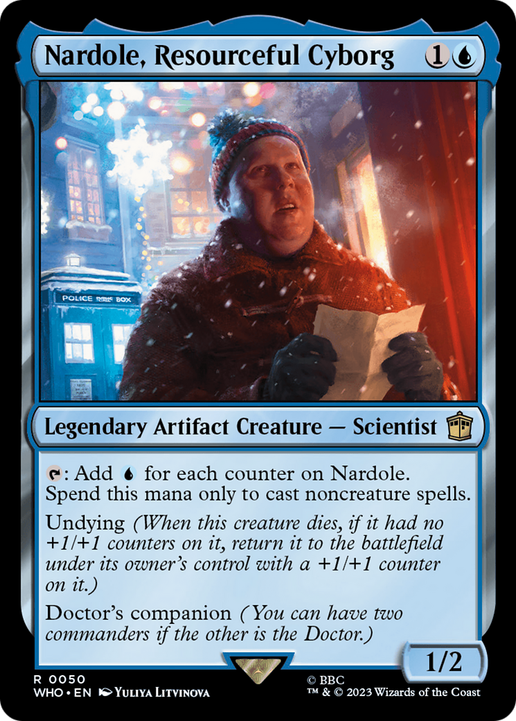 Nardole, Resourceful Cyborg [Doctor Who] MTG Single Magic: The Gathering | Red Claw Gaming