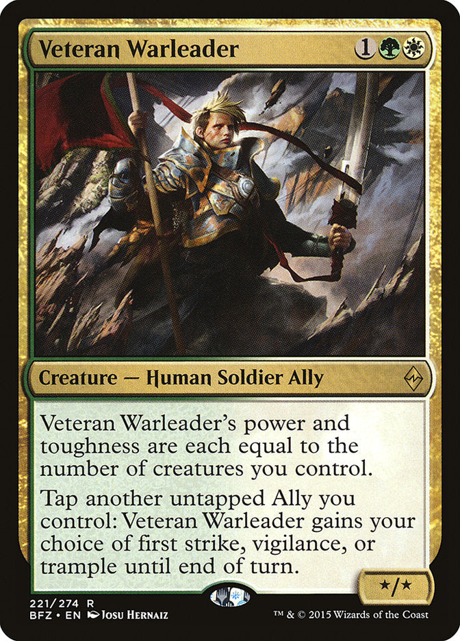 Veteran Warleader [Battle for Zendikar] MTG Single Magic: The Gathering | Red Claw Gaming
