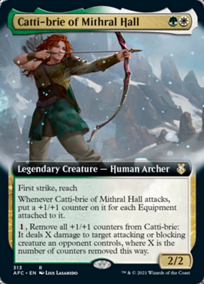 Catti-brie of Mithral Hall (Extended Art) [Dungeons & Dragons: Adventures in the Forgotten Realms Commander] MTG Single Magic: The Gathering | Red Claw Gaming