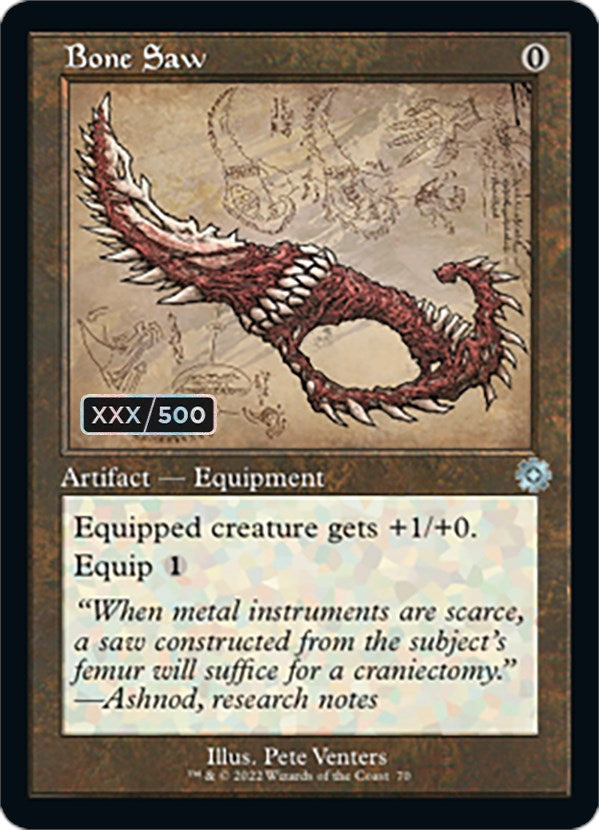 Bone Saw (Retro Schematic) (Serialized) [The Brothers' War Retro Artifacts] MTG Single Magic: The Gathering | Red Claw Gaming