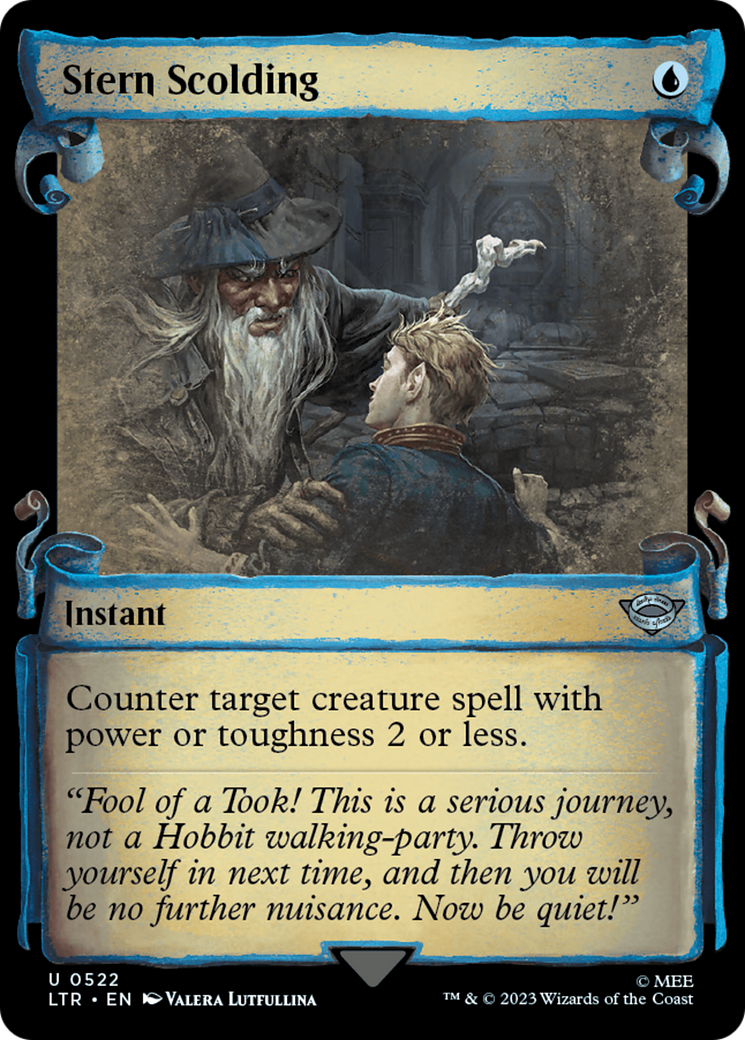 Stern Scolding [The Lord of the Rings: Tales of Middle-Earth Showcase Scrolls] MTG Single Magic: The Gathering | Red Claw Gaming