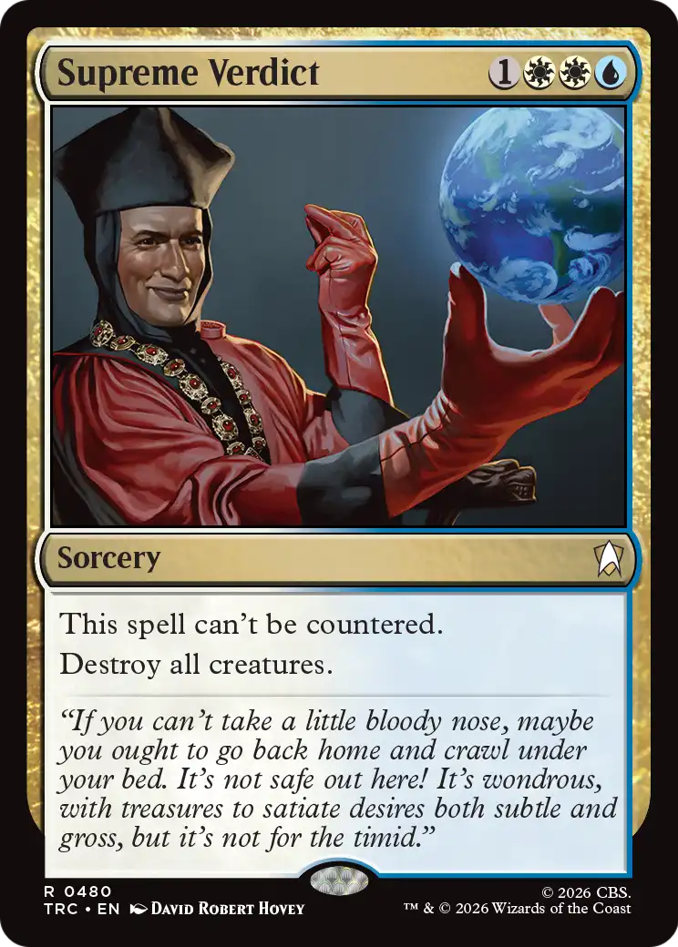 Supreme Verdict (Surge Foil) [Star Trek Commander] MTG Single Magic: The Gathering | Red Claw Gaming