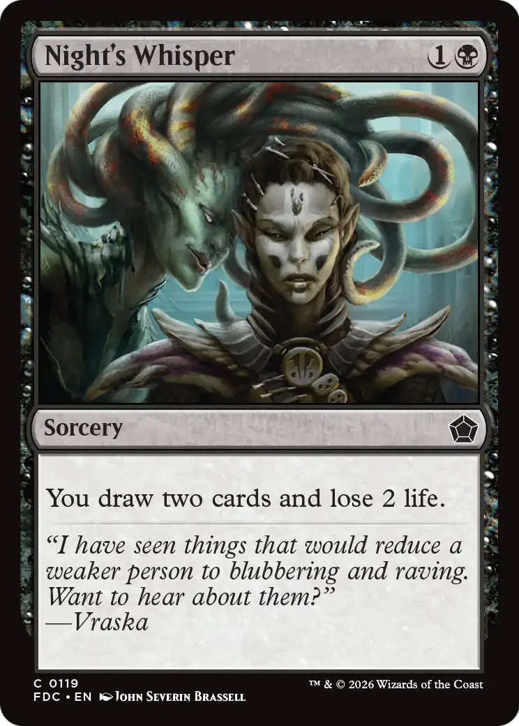 Night's Whisper [Foundations Commander] | Red Claw Gaming