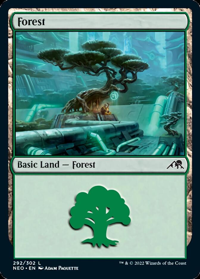 Forest (292) [Kamigawa: Neon Dynasty] MTG Single Magic: The Gathering    | Red Claw Gaming
