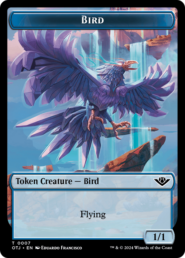 Mercenary // Bird Double-Sided Token [Outlaws of Thunder Junction Tokens] MTG Single Magic: The Gathering | Red Claw Gaming