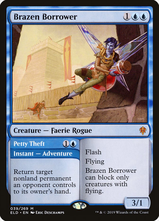 Brazen Borrower // Petty Theft [Throne of Eldraine] MTG Single Magic: The Gathering | Red Claw Gaming