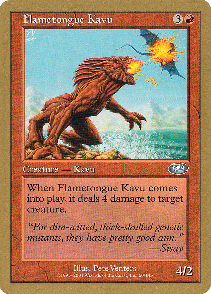 Flametongue Kavu (Jan Tomcani) [World Championship Decks 2001] MTG Single Magic: The Gathering | Red Claw Gaming