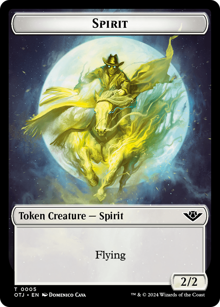 Spirit // Plot Double-Sided Token [Outlaws of Thunder Junction Tokens] MTG Single Magic: The Gathering | Red Claw Gaming