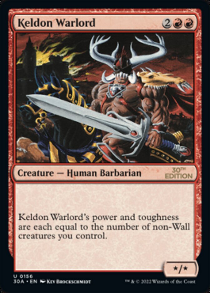 Keldon Warlord [30th Anniversary Edition] MTG Single Magic: The Gathering | Red Claw Gaming