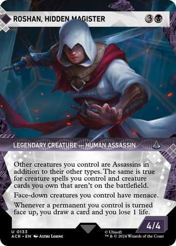 arno dorian mtg card Universes Beyond: Assassin's Creed Foil Etched CGC 9 Selector(.legalities Arno Dorian 0047 Foil Assassins