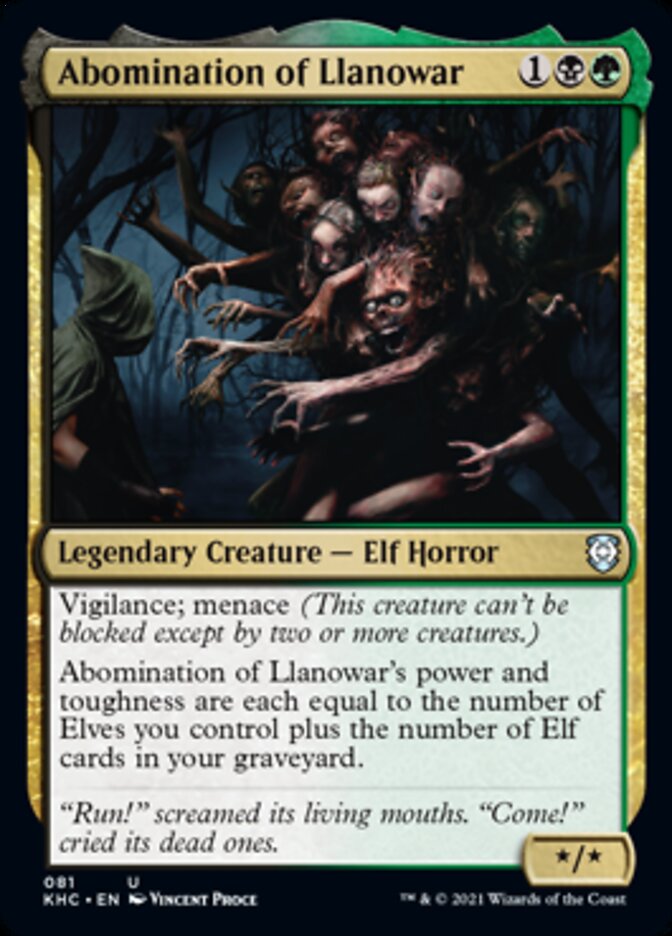 Abomination of Llanowar [Kaldheim Commander] MTG Single Magic: The Gathering | Red Claw Gaming