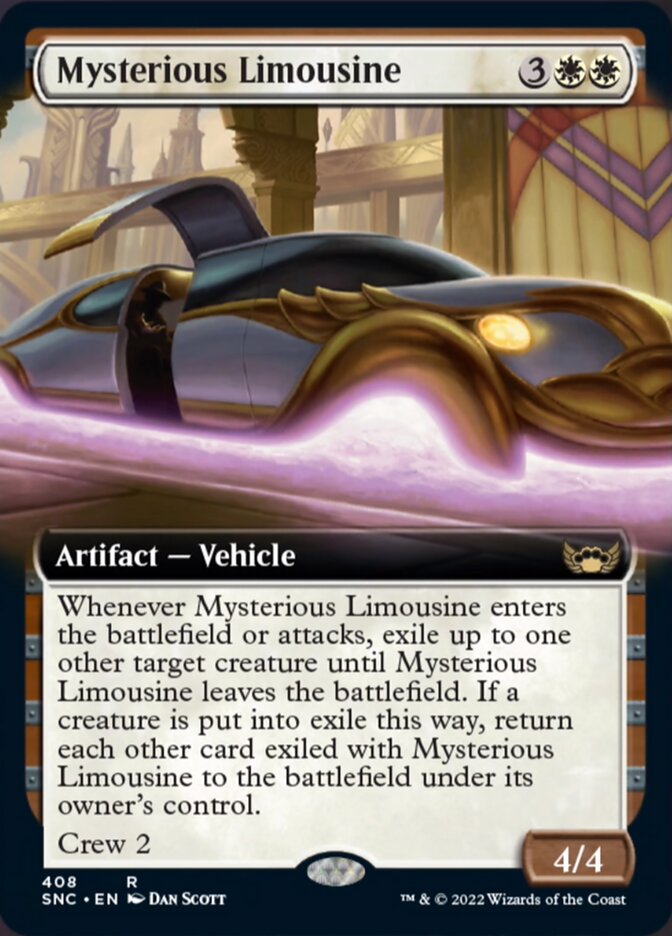 Mysterious Limousine (Extended Art) [Streets of New Capenna] MTG Single Magic: The Gathering | Red Claw Gaming
