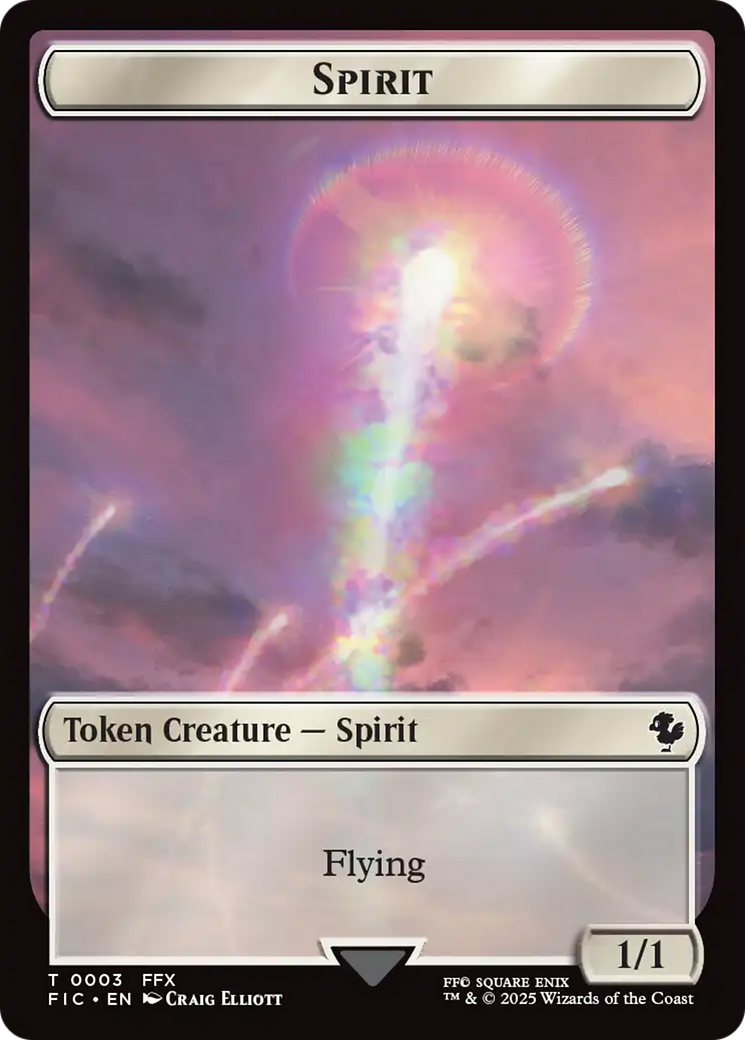 Spirit // Hero (0026) Double-Sided Token (Surge Foil) [FINAL FANTASY Commander Tokens] MTG Single Magic: The Gathering | Red Claw Gaming