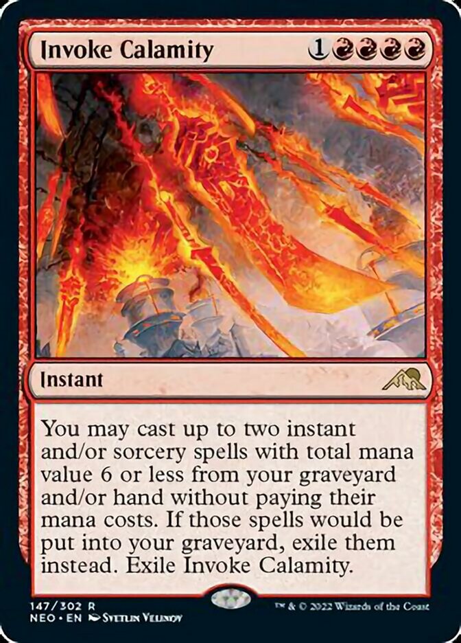 Invoke Calamity [Kamigawa: Neon Dynasty] MTG Single Magic: The Gathering    | Red Claw Gaming