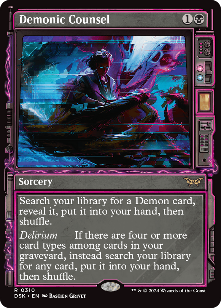 Demonic Counsel (Showcase) [Duskmourn: House of Horror] MTG Single Magic: The Gathering | Red Claw Gaming