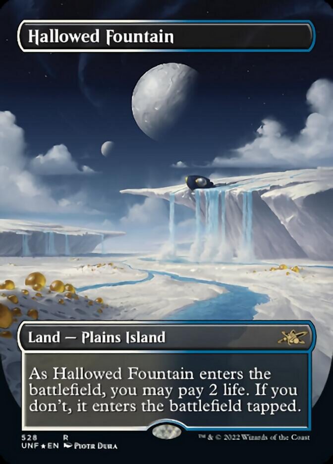 Hallowed Fountain (Borderless) (Galaxy Foil) [Unfinity] MTG Single Magic: The Gathering    | Red Claw Gaming