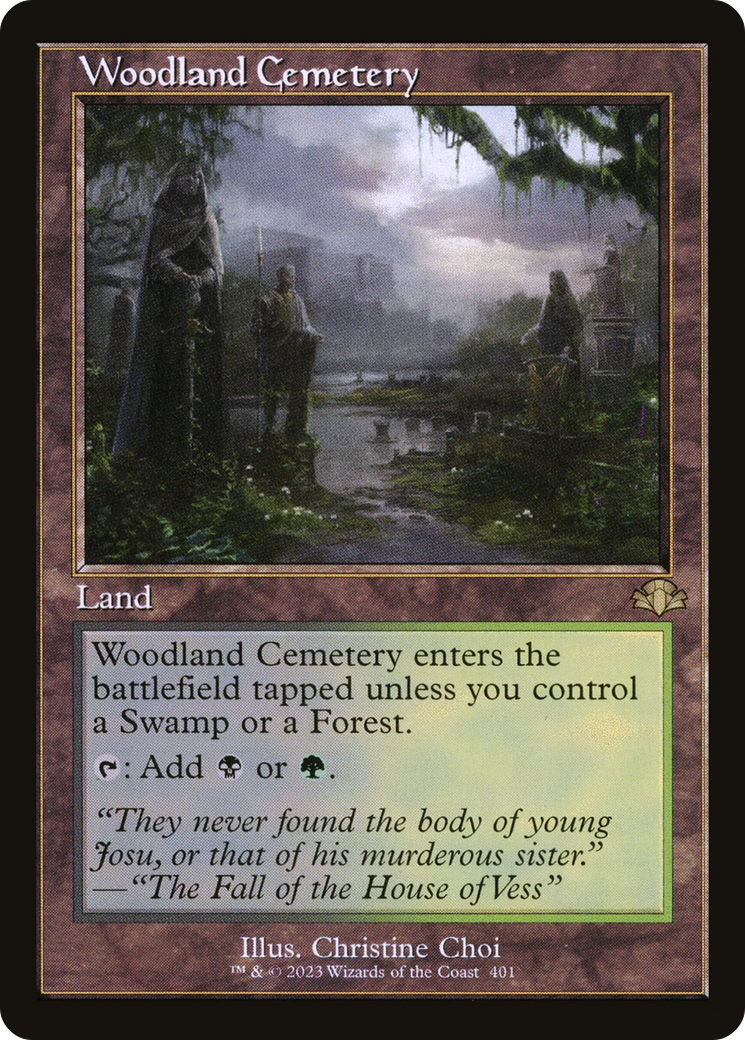 Woodland Cemetery (Retro) [Dominaria Remastered] MTG Single Magic: The Gathering | Red Claw Gaming