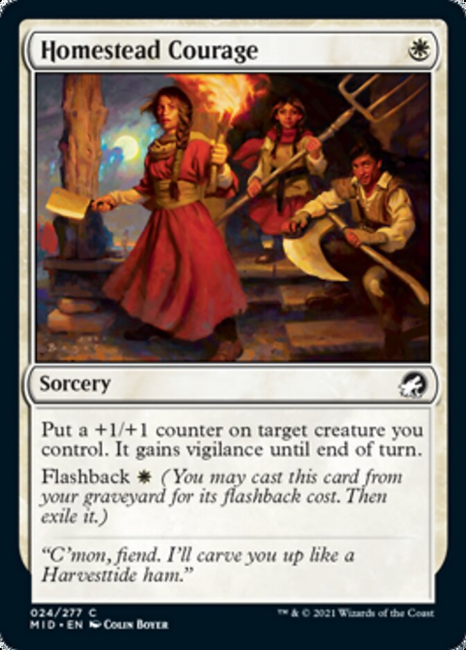 Homestead Courage [Innistrad: Midnight Hunt] MTG Single Magic: The Gathering | Red Claw Gaming