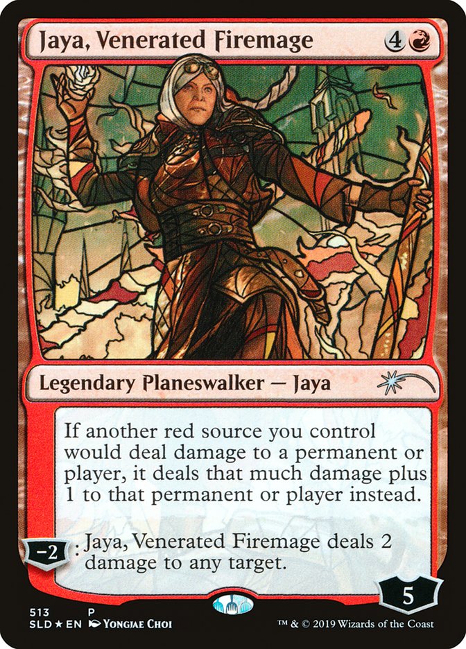 Jaya, Venerated Firemage (Stained Glass) [Secret Lair Drop Promos] MTG Single Magic: The Gathering | Red Claw Gaming