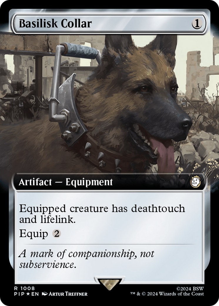 Basilisk Collar (Extended Art) (Surge Foil) [Fallout] MTG Single Magic: The Gathering | Red Claw Gaming