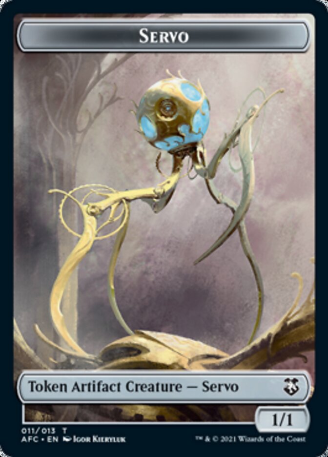 Servo // Zombie Double-Sided Token [Dungeons & Dragons: Adventures in the Forgotten Realms Commander Tokens] MTG Single Magic: The Gathering | Red Claw Gaming