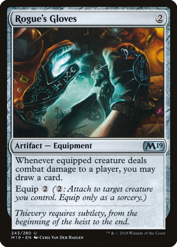 Rogue's Gloves [Core Set 2019] MTG Single Magic: The Gathering | Red Claw Gaming