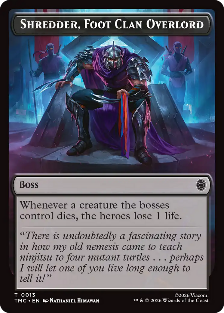Shredder, Foot Clan Overlord [Teenage Mutant Ninja Turtles Commander Tokens] MTG Single Magic: The Gathering | Red Claw Gaming