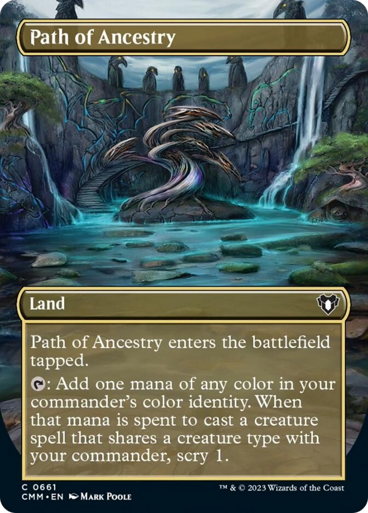 Path of Ancestry (Borderless Alternate Art) [Commander Masters] MTG Single Magic: The Gathering | Red Claw Gaming