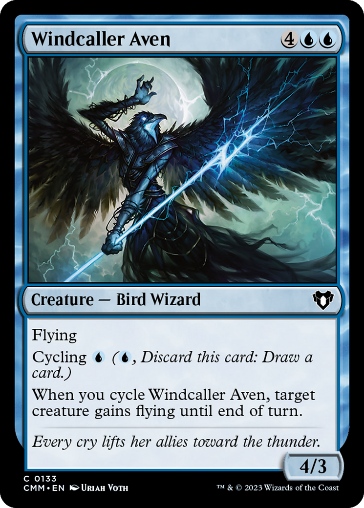 Windcaller Aven [Commander Masters] MTG Single Magic: The Gathering    | Red Claw Gaming