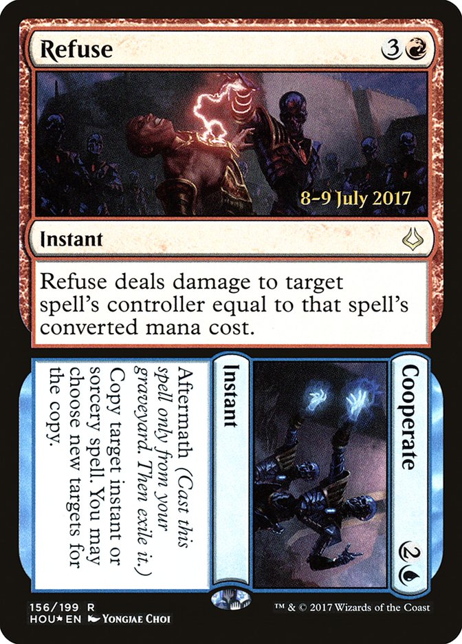 Refuse // Cooperate [Hour of Devastation Prerelease Promos] MTG Single Magic: The Gathering | Red Claw Gaming