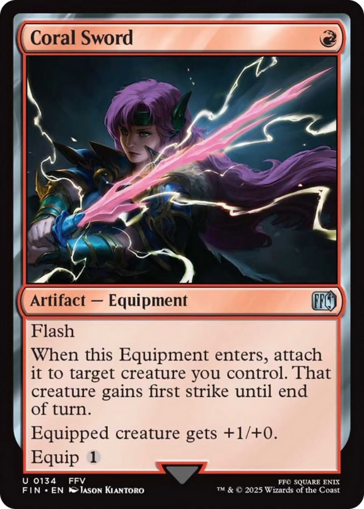 Coral Sword [FINAL FANTASY] MTG Single Magic: The Gathering | Red Claw Gaming