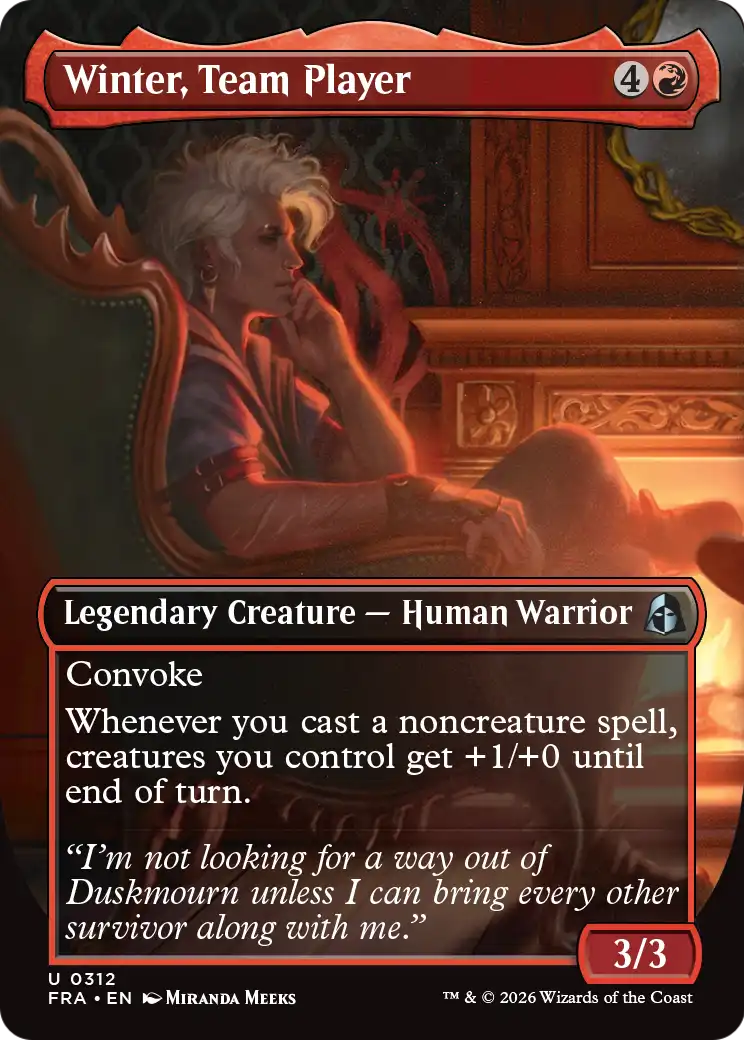 Winter, Team Player (Borderless) [Reality Fracture] MTG Single Magic: The Gathering | Red Claw Gaming
